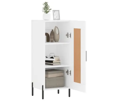 Kumode, Balta, 34,5X34X90 Cm, Inženierijas Koks Vidaxl