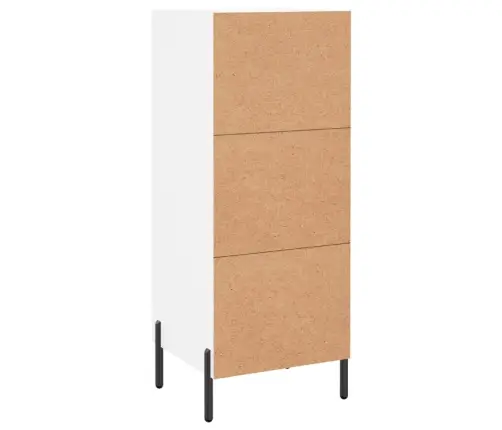 Kumode, Balta, 34,5X34X90 Cm, Inženierijas Koks Vidaxl