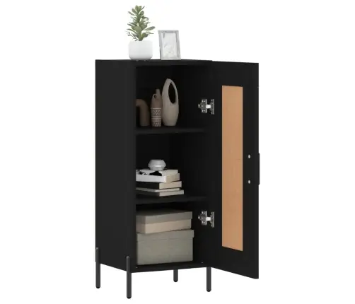 Kumode, Melna, 34,5X34X90 Cm, Inženierijas Koks Vidaxl