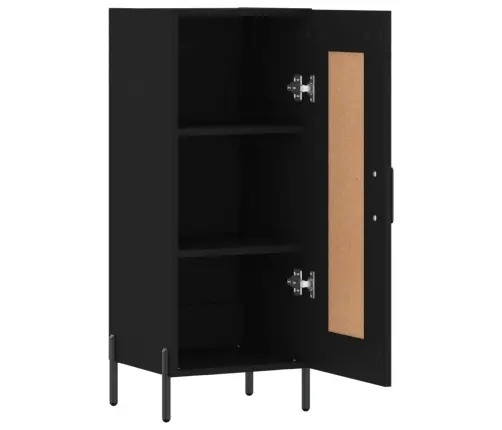 Kumode, Melna, 34,5X34X90 Cm, Inženierijas Koks Vidaxl