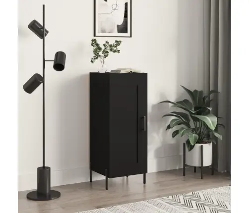 Kumode, Melna, 34,5X34X90 Cm, Inženierijas Koks Vidaxl