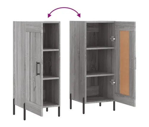 Puhvetkapp, Hall Sonoma Tamm, 34,5X34X90 cm Tehispuit