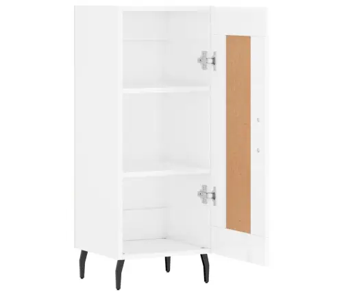 Kumode, Spīdīgi Balta, 34,5X34X90 Cm, Inženierijas Koks Vidaxl