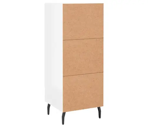 Kumode, Spīdīgi Balta, 34,5X34X90 Cm, Inženierijas Koks Vidaxl