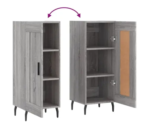 Kumode, Pelēka Ozolkoka, 34,5X34X90 Cm, Inženierijas Koks Vidaxl Kumode, Pelēka Ozolkoka, 34,5X34X90 Cm, Inženierijas Koks Vidaxl