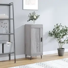 Kumode, Pelēka Ozolkoka, 34,5X34X90 Cm, Inženierijas Koks Vidaxl
