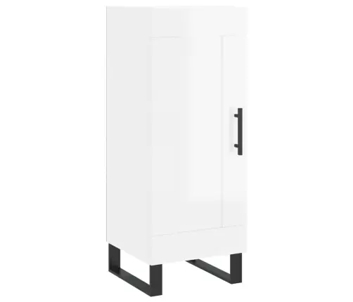 Kumode, Spīdīgi Balta, 34,5X34X90 Cm, Inženierijas Koks Vidaxl