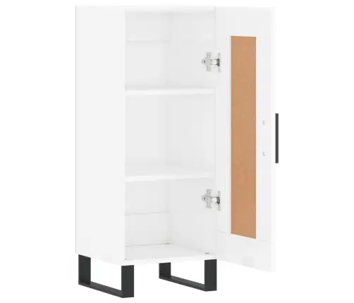 Kumode, Spīdīgi Balta, 34,5X34X90 Cm, Inženierijas Koks Vidaxl