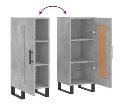 Puhvetkapp, Betoonhall, 34,5 X 34 X 90 cm Tehispuit