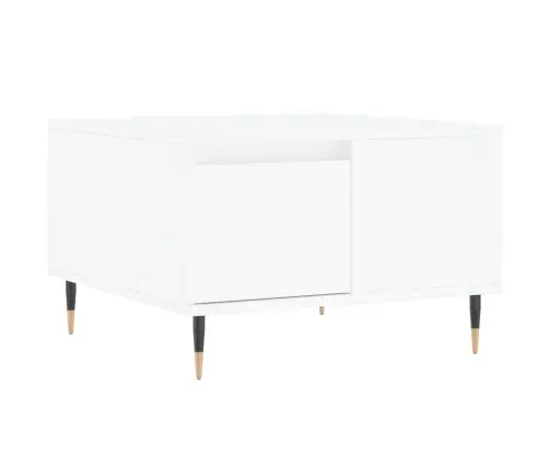 Kavos Staliukas, Baltos Spalvos, 55X55X36,5cm Apdirbta Mediena