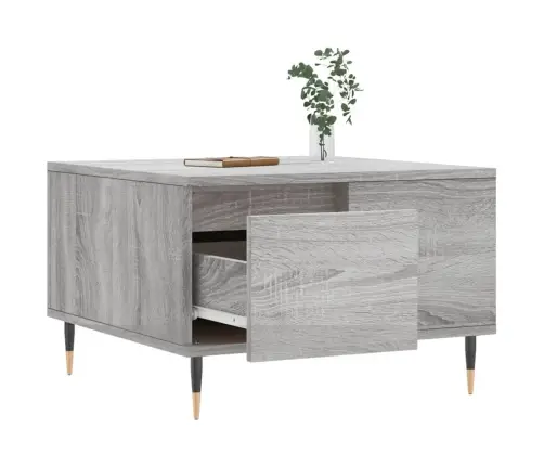 Kafijas Galdiņš, Pelēka Ozola, 55X55X36,5 Cm, Inženierijas Koks Vidaxl