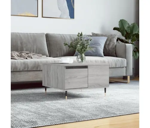 Kafijas Galdiņš, Pelēka Ozola, 55X55X36,5 Cm, Inženierijas Koks Vidaxl