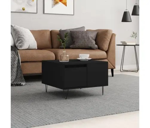 Kohvilaud, Must, 55 X 55 X 36,5 cm Tehispuit