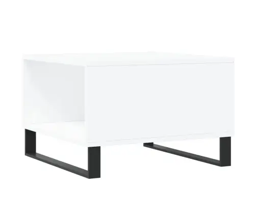 Kafijas Galdiņš, Balts, 55X55X36,5 Cm, Inženierijas Koks Vidaxl