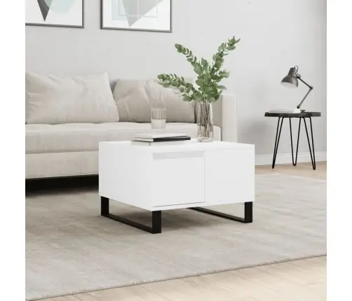 Kafijas Galdiņš, Balts, 55X55X36,5 Cm, Inženierijas Koks Vidaxl