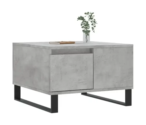 Kafijas Galdiņš, Betona Pelēks, 55X55X36,5Cm, Inženierijas Koks Vidaxl