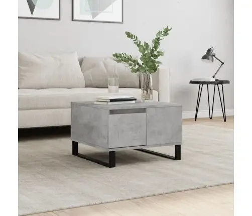 Kafijas Galdiņš, Betona Pelēks, 55X55X36,5Cm, Inženierijas Koks Vidaxl