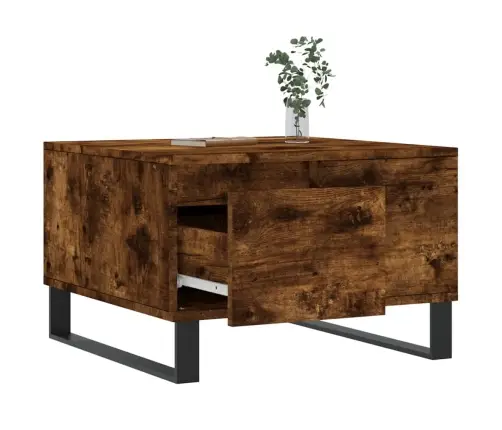 Kavos Staliukas, Dūminio Ąžuolo, 55X55X36,5cm Apdirbta Mediena Kavos Staliukas, Dūminio Ąžuolo, 55X55X36,5cm Apdirbta Mediena