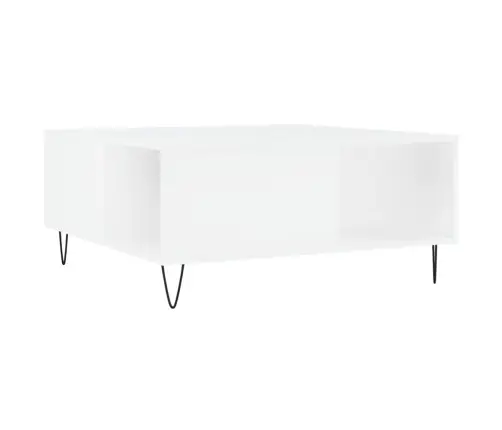 Kavos Staliukas, Baltos Spalvos, 80X80X36,5cm Apdirbta Mediena