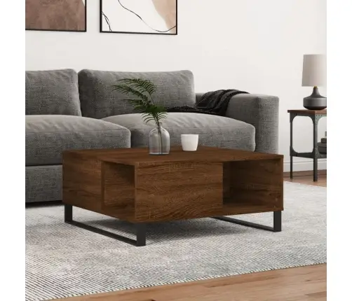 Kohvilaud, Pruun Tamm, 80X80X36,5 cm Tehispuit Kohvilaud, Pruun Tamm, 80X80X36,5 cm Tehispuit