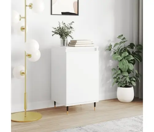 Kumode, Balta, 40X35X70 Cm, Inženierijas Koks Vidaxl