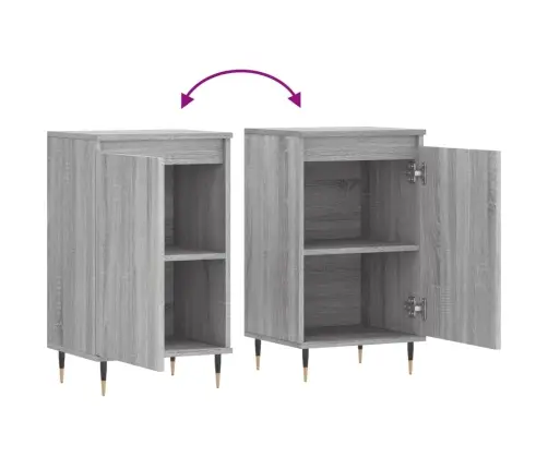 Kumode, Pelēka Ozolkoka, 40X35X70 Cm, Inženierijas Koks Vidaxl