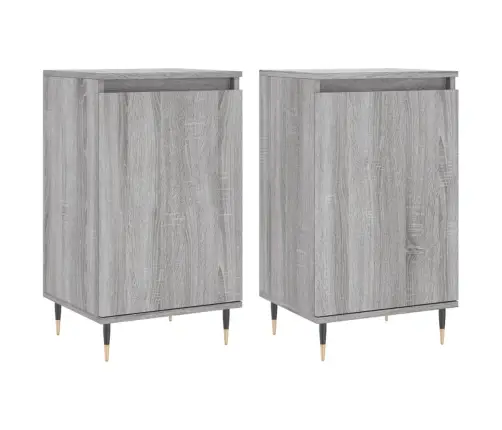 Puhvetkapid 2 Tk, Hall Sonoma Tamm, 40 X 35 X 70 cm Tehispuit