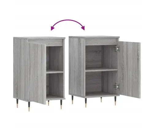 Puhvetkapid 2 Tk, Hall Sonoma Tamm, 40 X 35 X 70 cm Tehispuit