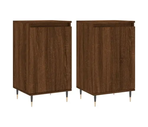 Kumodes, 2 Gab., Ozolkoka Krāsā, 40X35X70 Cm, Inženierijas Koks Vidaxl