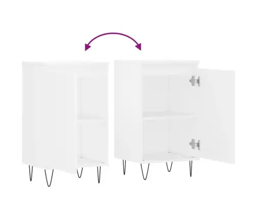 Kumodes, 2 Gab., Baltas, 40X35X70 Cm, Inženierijas Koks Vidaxl