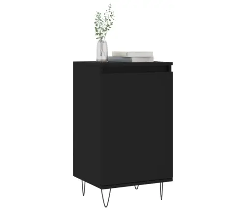 Šoninės Spintelės, 2Vnt., Juodos, 40X35X70cm Apdirbta Mediena Šoninės Spintelės, 2Vnt., Juodos, 40X35X70cm Apdirbta Mediena