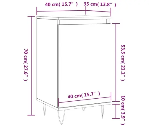 Šoninės Spintelės, 2Vnt., Juodos, 40X35X70cm Apdirbta Mediena Šoninės Spintelės, 2Vnt., Juodos, 40X35X70cm Apdirbta Mediena