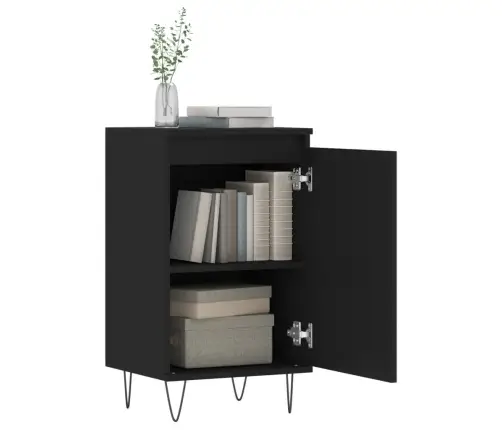 Šoninės Spintelės, 2Vnt., Juodos, 40X35X70cm Apdirbta Mediena Šoninės Spintelės, 2Vnt., Juodos, 40X35X70cm Apdirbta Mediena