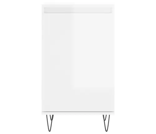 Šoninės Spintelės, 2Vnt., Baltos, 40X35X70cm Mediena, Blizgios