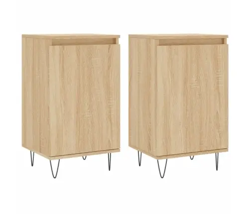 Šoninės Spintelės, 2Vnt., Sonoma Ąžuolo, 40X35X70cm Mediena