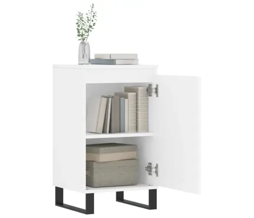 Kumode, Balta, 40X35X70 Cm, Inženierijas Koks Vidaxl