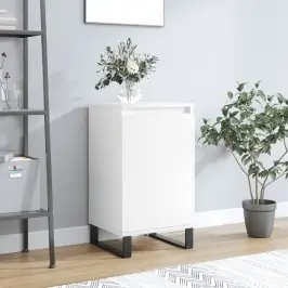 Kumode, Balta, 40X35X70 Cm, Inženierijas Koks Vidaxl