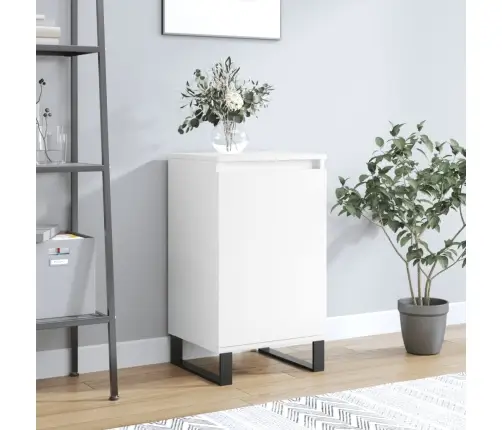 Kumode, Balta, 40X35X70 Cm, Inženierijas Koks Vidaxl