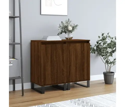 Kumodes, 2 Gab., Ozolkoka Krāsā, 40X35X70 Cm, Inženierijas Koks Vidaxl