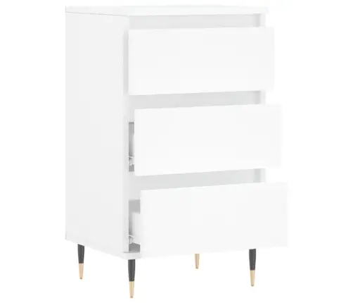 Šoninė Spintelė, Baltos Spalvos, 40X35X70cm Apdirbta Mediena