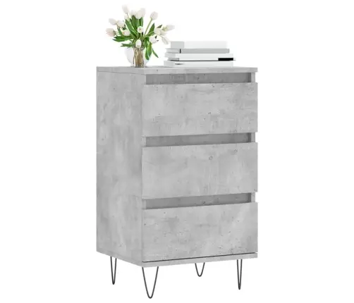 Plaukts, Betona Pelēks, 40X35X70 Cm, Inženierijas Koks Vidaxl