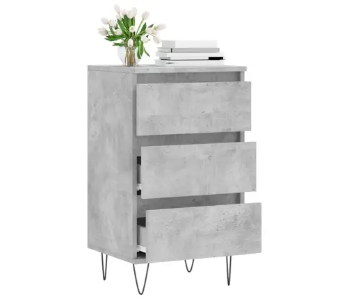 Plaukts, Betona Pelēks, 40X35X70 Cm, Inženierijas Koks Vidaxl