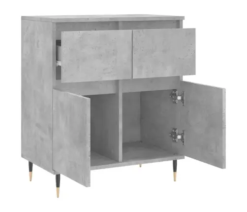 Plaukts, Betona Pelēks, 60X35X70 Cm, Inženierijas Koks Vidaxl