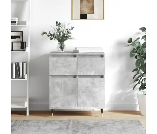 Plaukts, Betona Pelēks, 60X35X70 Cm, Inženierijas Koks Vidaxl