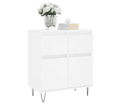 Šoninė Spintelė, Baltos Spalvos, 60X35X70cm Apdirbta Mediena