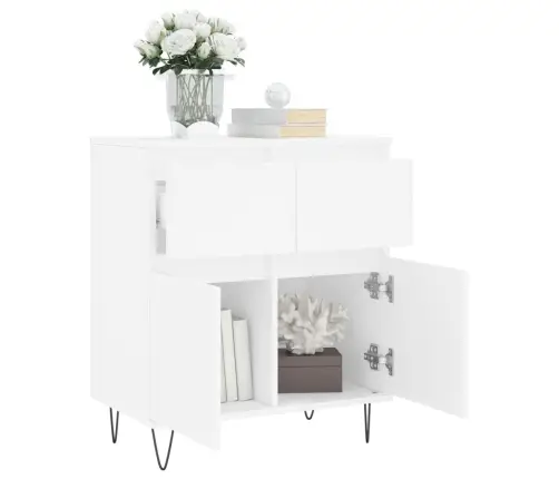 Šoninė Spintelė, Baltos Spalvos, 60X35X70cm Apdirbta Mediena