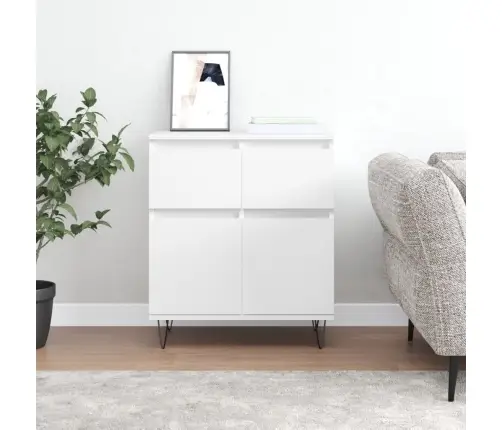 Šoninė Spintelė, Baltos Spalvos, 60X35X70cm Apdirbta Mediena