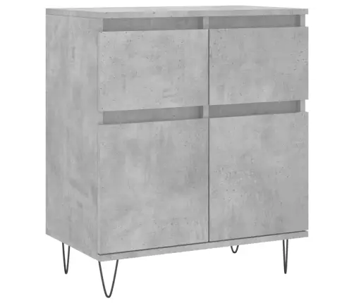 Plaukts, Betona Pelēks, 60X35X70 Cm, Inženierijas Koks Vidaxl