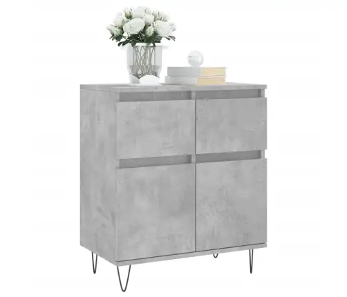 Plaukts, Betona Pelēks, 60X35X70 Cm, Inženierijas Koks Vidaxl