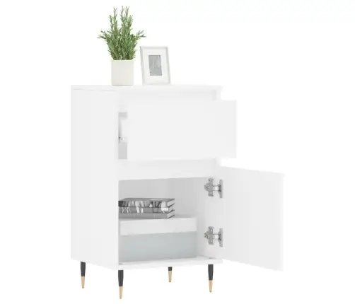 Kumodes, 2 Gab., Baltas, 40X35X70 Cm, Inženierijas Koks Vidaxl